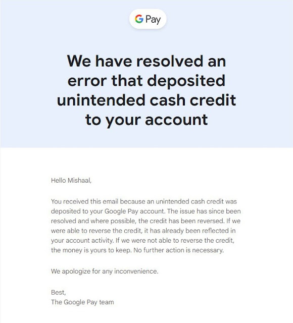 Google Pay просто так выплатил вознаграждение пользователям